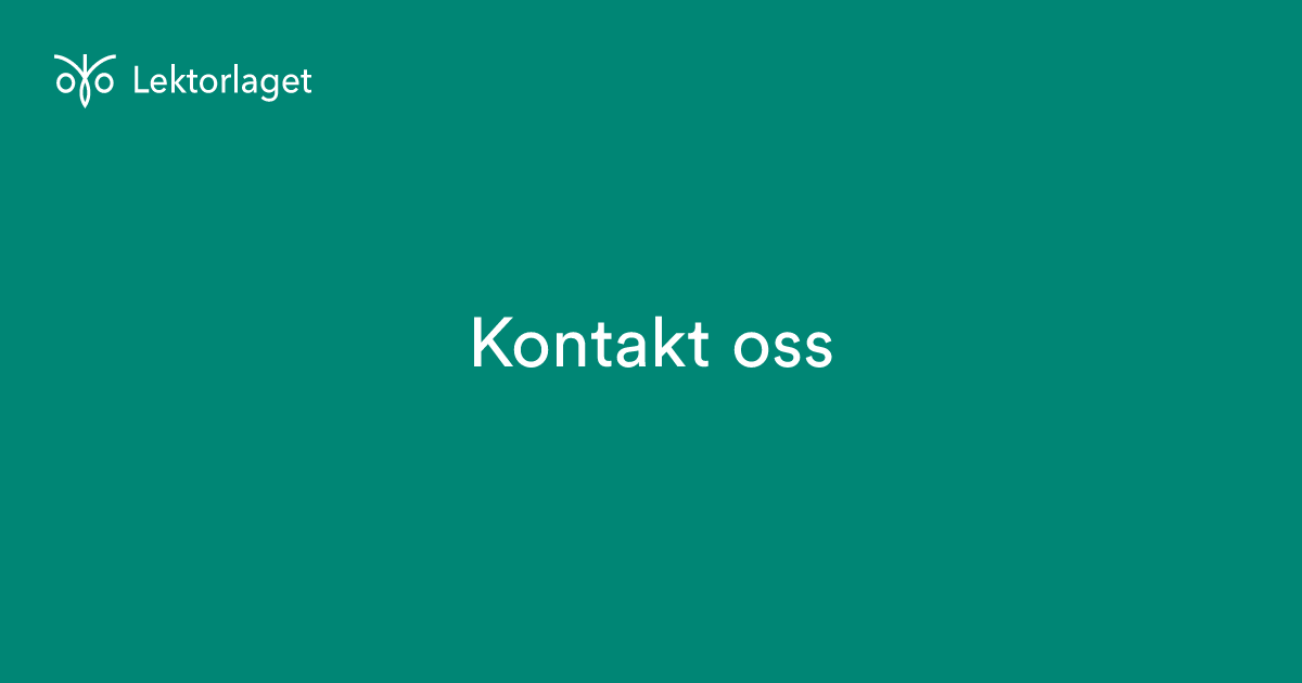 Kontakt oss — Lektorlaget